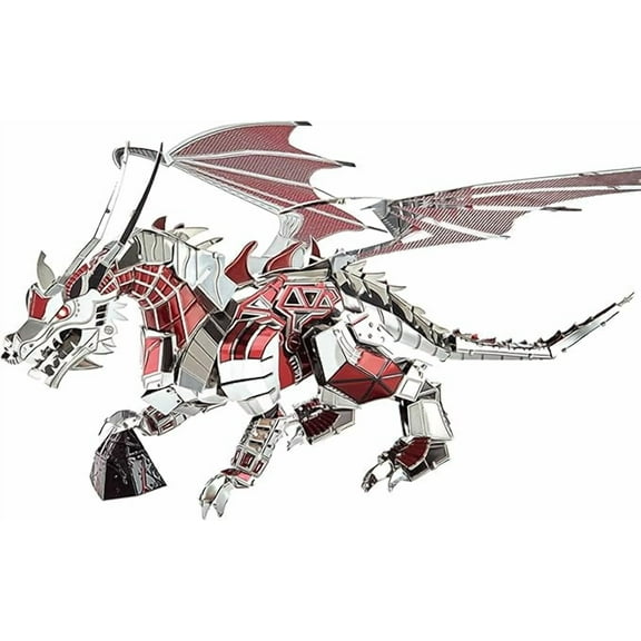 RKXQT3D Metal Puzzle, Mechanical Flying Dragon Metal Model Kits, Brain Teaser DIY Challenge 3D Puzzle for Adult Art Craft