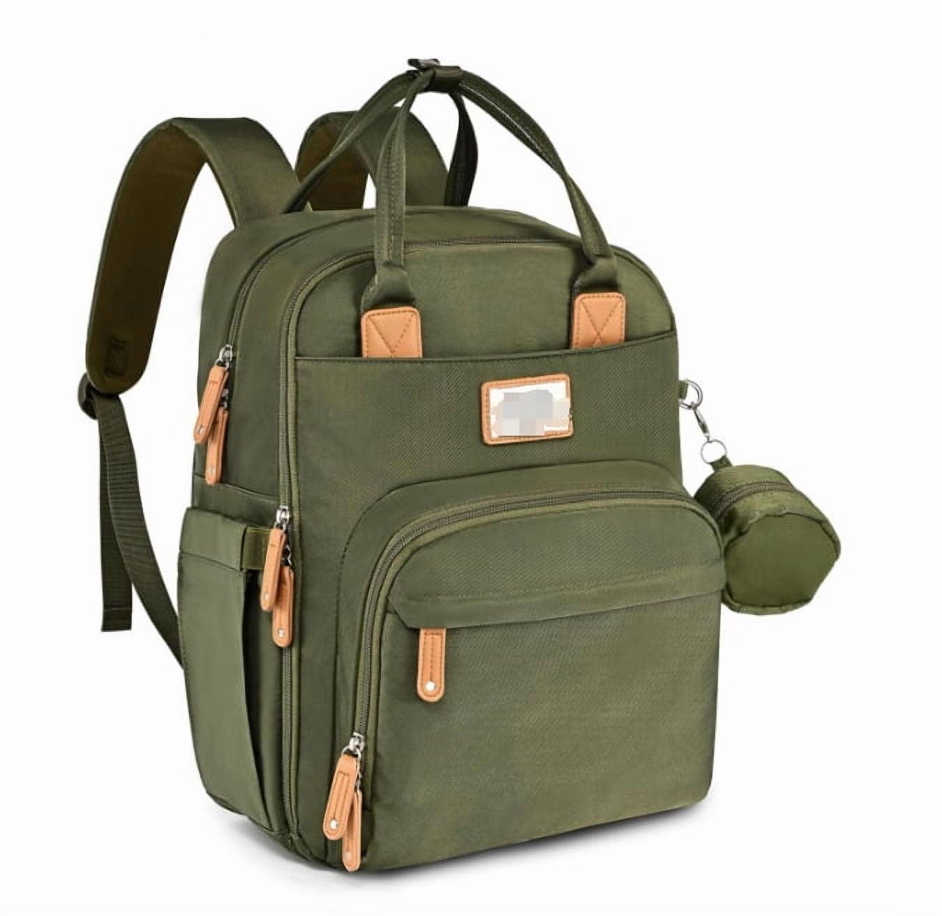 RKXQTDiaper Bag Backpack, Multifunction Travel Pack Maternity Baby Changing Bags, Large Capacity, Waterproof, Army Green