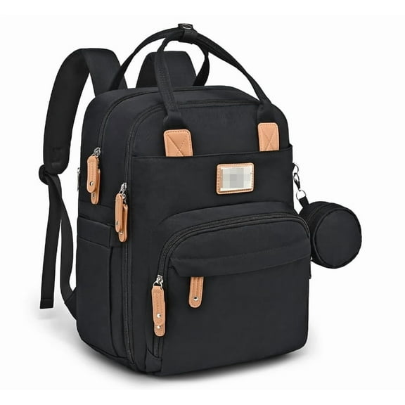 RKXQTDiaper Bag Backpack, Multifunction Travel Pack Maternity Baby Changing Bags, Large Capacity, Waterproof, Black