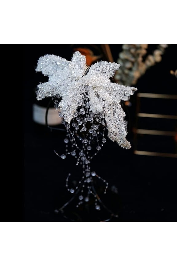 Hair jewelry, Hair Comb Wedding Bridal Hair Accessories Women Crystal Tassel Hair Side Comb Handmade Lace Sequins Wedding Hair Accessory Hair Clip Comb Bride Hair Side Combs