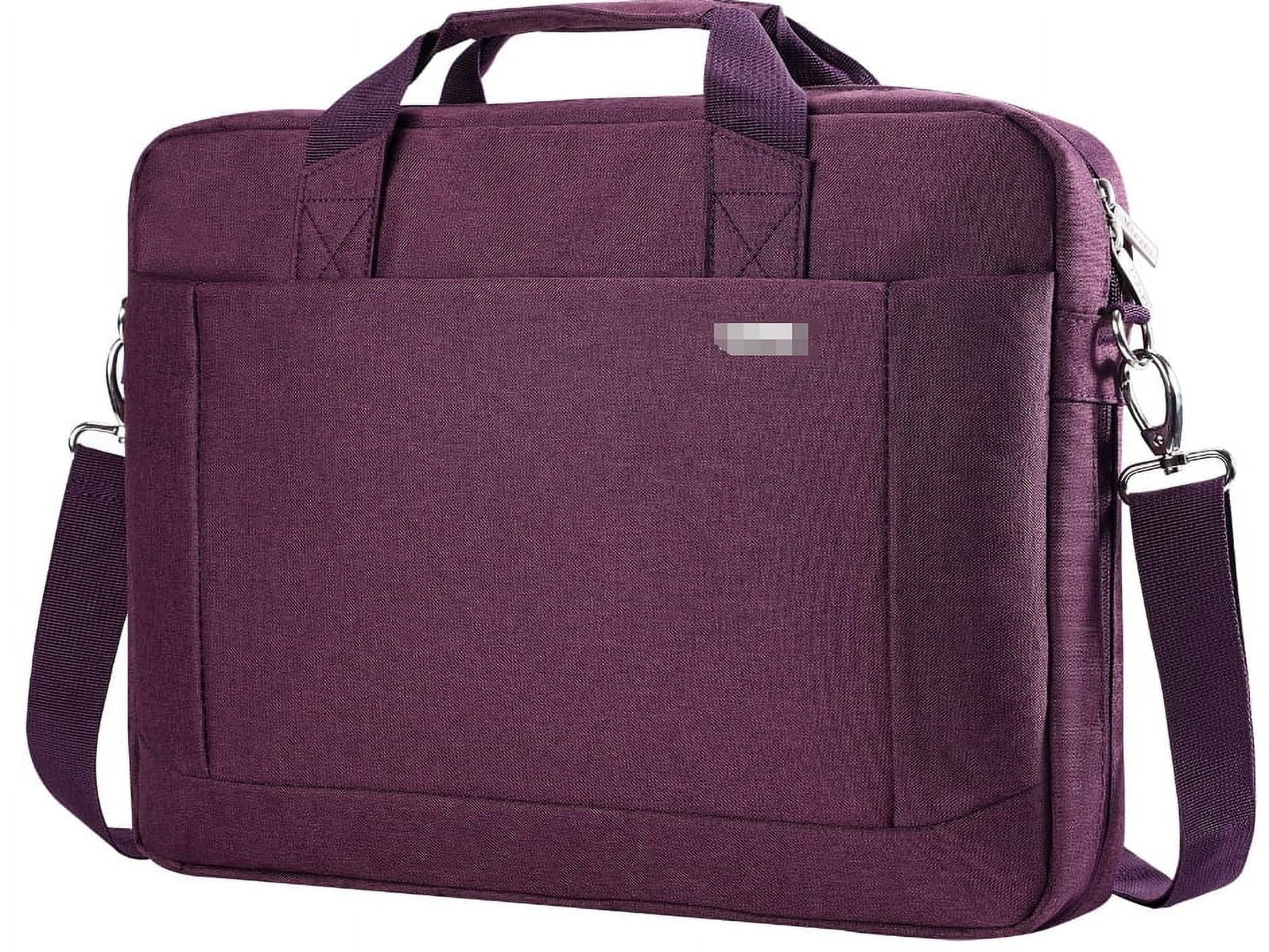 RKXQT Women's Expandable Waterproof Large Capacity Business Briefcase 17 17.3 Inch Messenger Bag Sleeve, Purple, 1-Piece