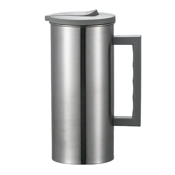RKZDSR 1.6L Stainless Steel Cold Water Kettle - Household and Restaurant Beverage Kettle - Large Capacity Milk Kettle with Convenient Straight Tube Design and Lid
