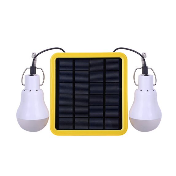 RKZDSR 2 Pack Monocrystalline Solar LED Bulb Light - Portable USB Rechargeable Light for Indoor and Outdoor Camping, Hiking, Tent, and Fishing Lighting