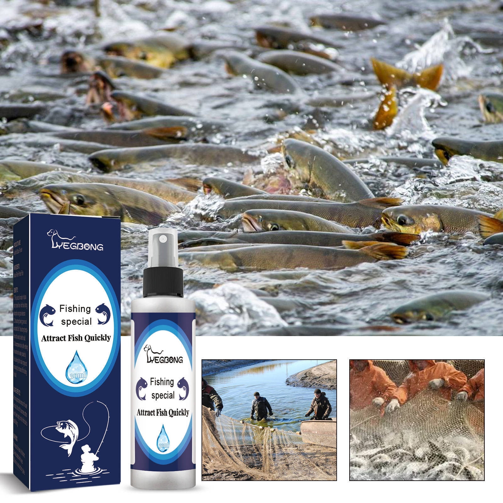 RKZDSR 30ml Fish Attractant Spray for Lakes and Reservoirs Ideal for