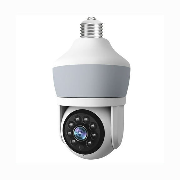 RKZDSR 3MP WiFi HD Dual Light Bulb Camera with Night Vision, Two-way Audio, 32G Card, 360° Panoramic Home Security Monitor