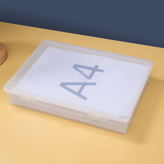 RKZDSR A4 Document Storage Box with Dust-Proof Lid, Ideal for Organizing Keys, Certificates, and Files