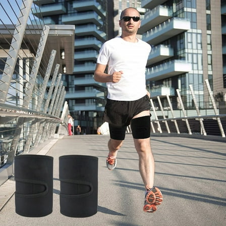 RKZDSR Adjustable Sweatproof Thigh Compression Sleeve - Neoprene Leg Support Brace for Basketball, Running, Cycling - Muscular Support for Injury Recovery & Outdoor Activities