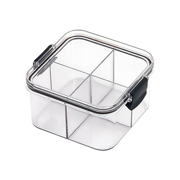RKZDSR Airtight Cereal Storage Container, Clear 460/700ML Airtight Kitchen Food Storage Container With Lids And Compartments For Grain, Sugar, Flour, Rice, Nut, Snacks