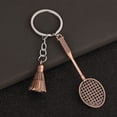 thumbnail image 1 of RKZDSR Badminton Keychain Pendant Alloy Sports Souvenir Holiday Gift for Students - 3.15x1.18 inch Simulation Pendant for Collectors and Sports Enthusiasts, 1 of 8