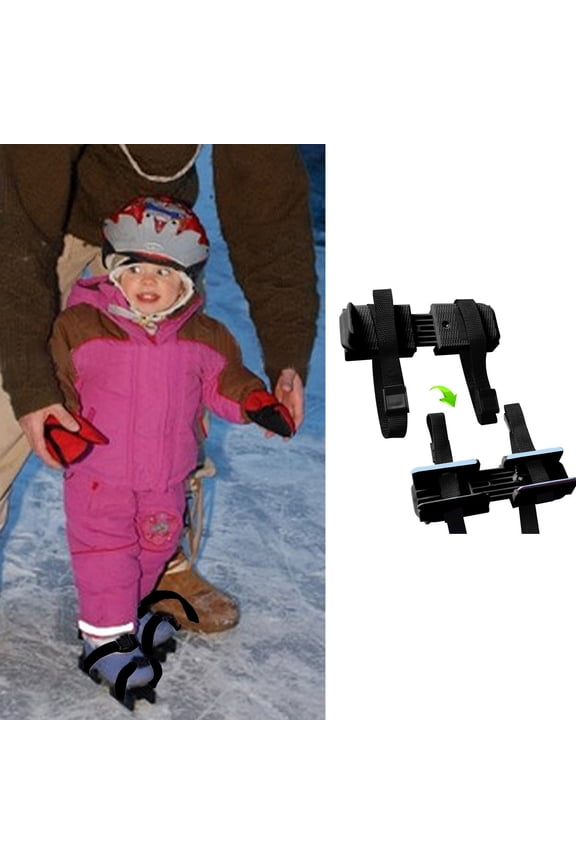 Beginner Skating Auxiliary Shoes for Snow - Lightweight Blue Supportive Trainers for Ages 3-10 - Easy to Use, Interactive, and Portable Ice Skating Aids (8.462.482.36in)