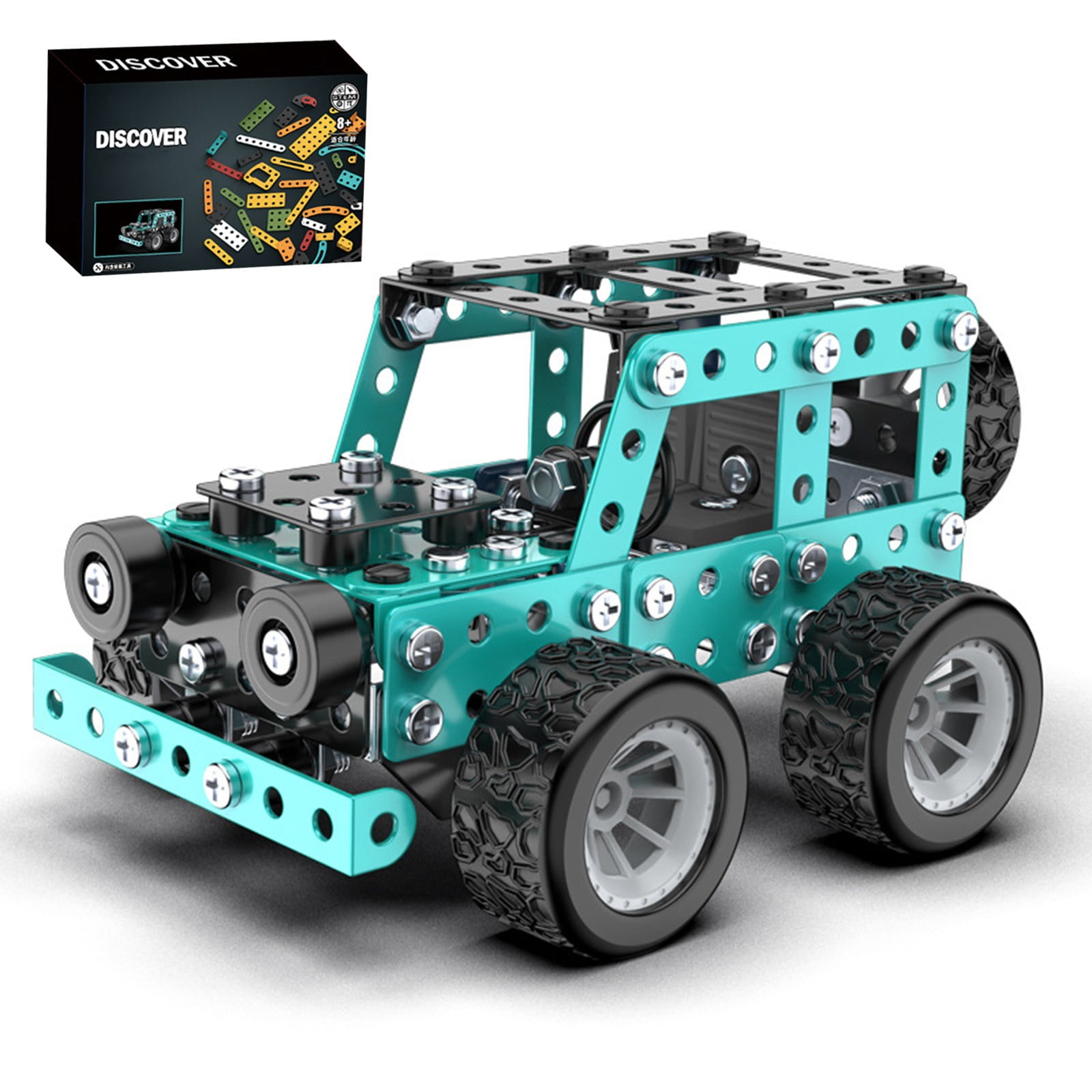 RKZDSR Building Car Metal Model Kits STEM Building Toys Model Car Kits For Boys 8 12 Erector Set Car Metal Building Blocks For Kids Boys 8 9 10 11