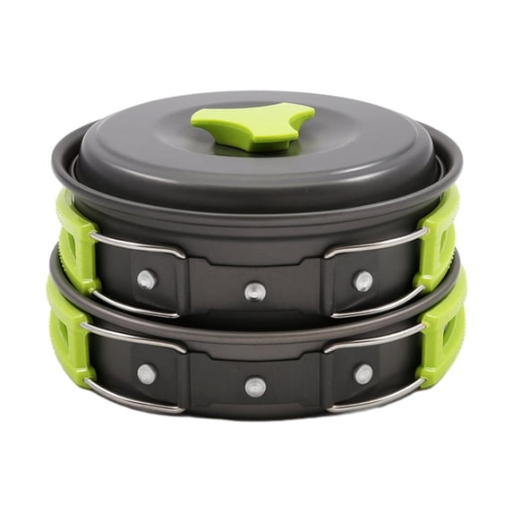 RKZDSR Camping Cookware Set Aluminum Portable Outdoor Cookset Cooking Pan Hiking BBQ Picnic