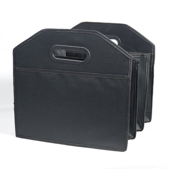 RKZDSR Car Trunk Organizer, Foldable Organizer For Car, Automotive Consoles & Organizers, Storage With Reinforced Handles (Black)