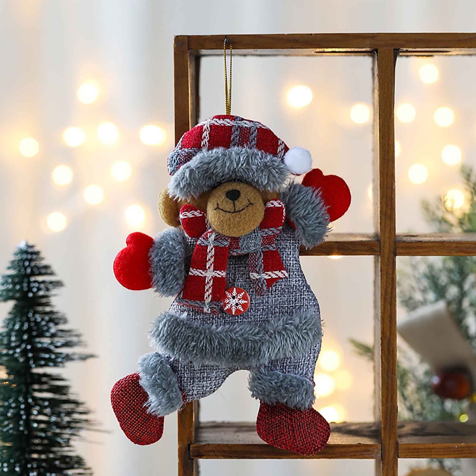 RKZDSR Christmas Decorations, Old Man Snowman Deer Bear Ornaments