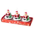thumbnail image 1 of RKZDSR 3PCS Christmas Unscented Tealight Candles, Handmade Delicate Santas Snowman Xmas Tree Candles for Christmas Home Decorations Gifts, 1 of 7