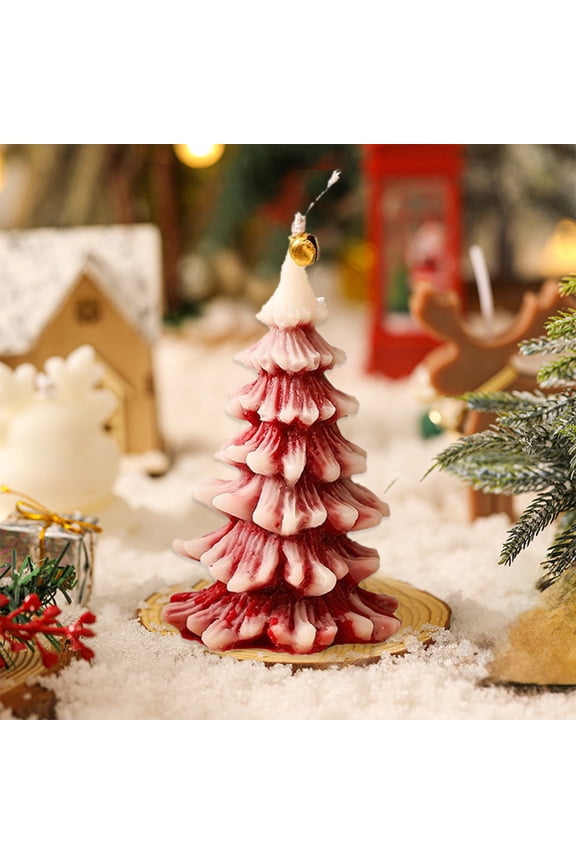 Christmas Tree Candles Xmas Scented Candles，4.52inch Mini Christmas Tree Shaped Candles for Xmas Party Decoration