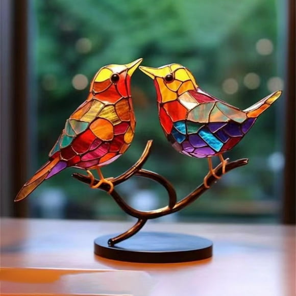 RKZDSR Colorful Bird Pendants - Home Decorations, Flower Bird Group Decor for Home Décor