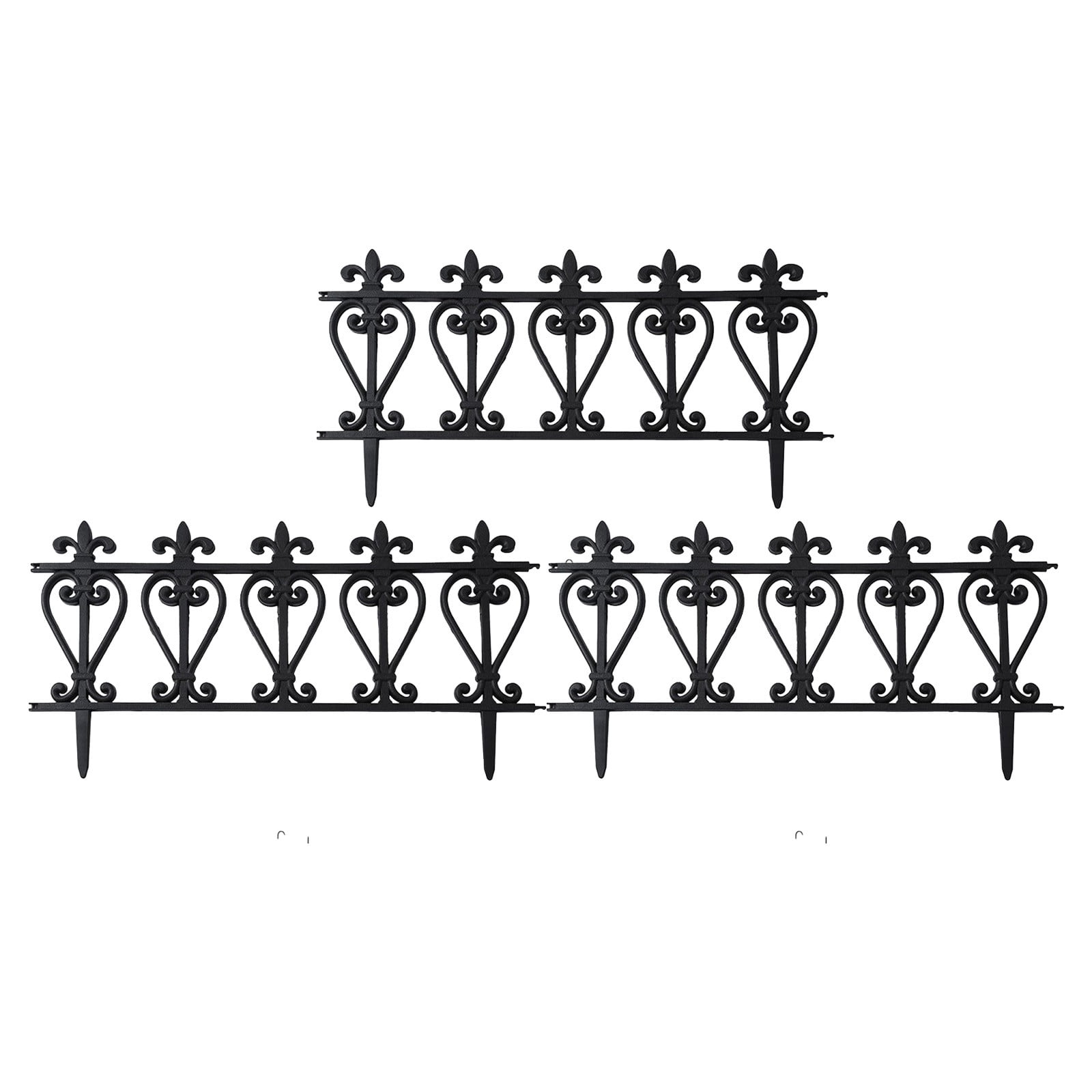 RKZDSR Decorative Plastic Garden Fence Edging for Grass, Flowerbeds, and Plant Borders