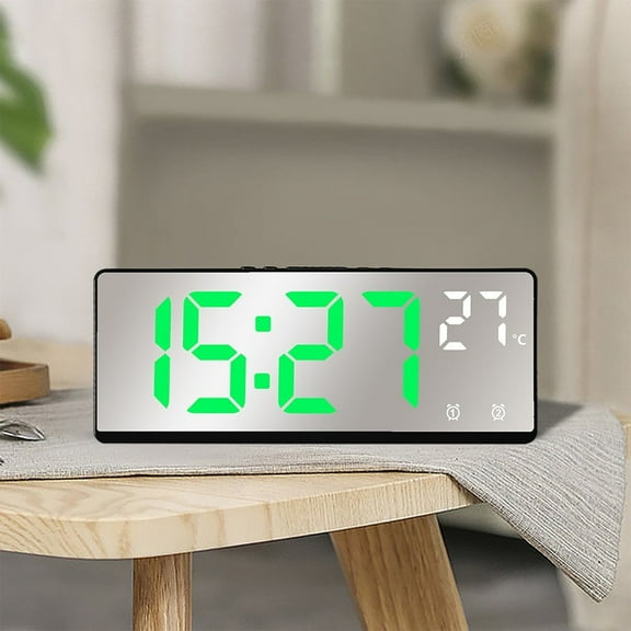 RKZDSR Digital Electronic Clock for Home Decoration - Multifunctional Wall Clock with Silent Clock, Temperature, Humidity, and Color Screen Display, Ideal for Living Rooms