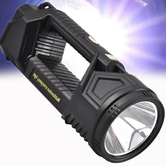 RKZDSR Double-Head Super Bright Portable Flashlight: Handheld Spotlight with High Lumens LED, Long-lasting Powerful Performance. Equipped with Large Battery for Extended Use.