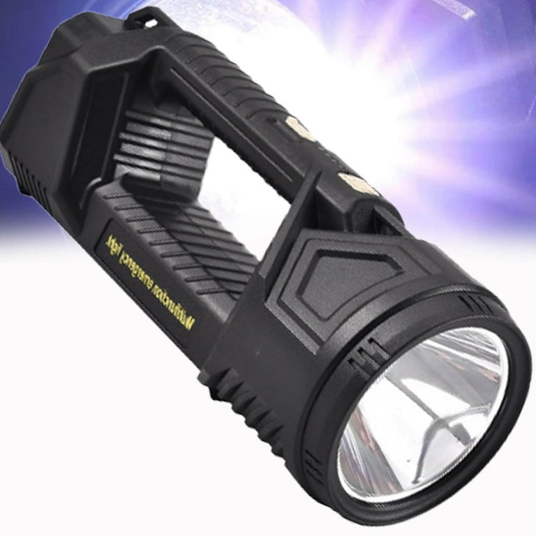 brightest rechargeable flashlight 2019 RKZDSR Double-Head Super Bright Portable Flashlight: Handheld Spotlight  with High Lumens LED, Long-lasting Powerful Performance. Equipped with  Large