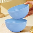 thumbnail image 1 of RKZDSR Eco-Friendly Wheat Straw Bowls - 12x6cm Microwave & Dishwasher Safe Cereal Bowls, Lightweight Unbreakable Pasta/Salad Bowls for Kids, Camping, Travel (Set of 4, Assorted Colors), 1 of 8