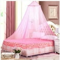 thumbnail image 1 of RKZDSR Elegant White Round Lace Insect Bed Canopy: Dome Mosquito Netting Curtain for a Stylish Look, 1 of 5