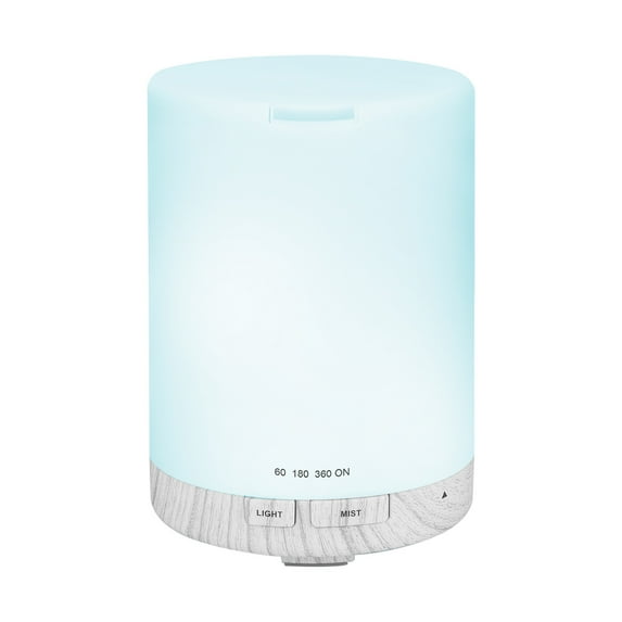 RKZDSR Essential Oil Diffuser, Quiet Premium Humidifier, Natural Home Aromatherapy Diffuser With 7 LED Color Changing Lights