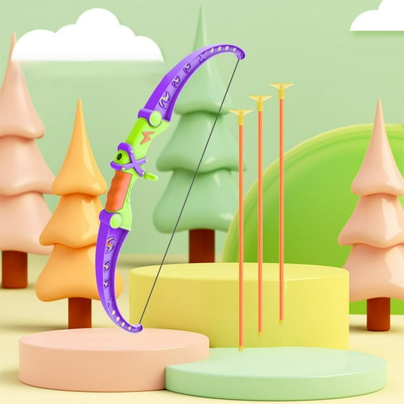 RKZDSR Exciting Bow and Arrow Set- Includes 3 Suction Cup Arrows and Safe Design for Indoor and Outdoor Play - Perfect Toy for Boys and Girls