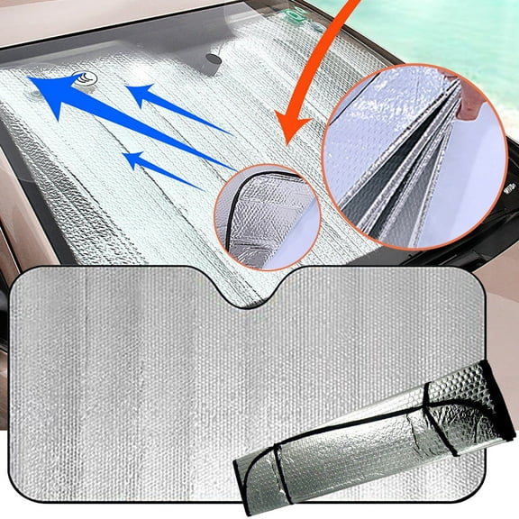 RKZDSR Five-layer Thickening Sunscreen Car Sunshade Aluminum Foil Insulation Car Rays Sun Visor Protector Sunshade
