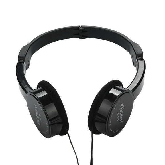 RKZDSR Foldable Headphones Wired Lightweight Stereo Bass Headphones with Volume Control for Kids 6 and Above Ideal for School and Daily Use(Black)