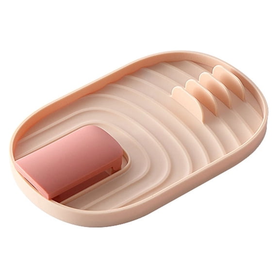 RKZDSR Foldable Spoon Holder with Lid Holder for Kitchen Utensils, Space-Saving Cookware Rack, Drip-Free Storage for Spoons, Spatulas, and Tongs - BPA-Free Material, Easy to Clean