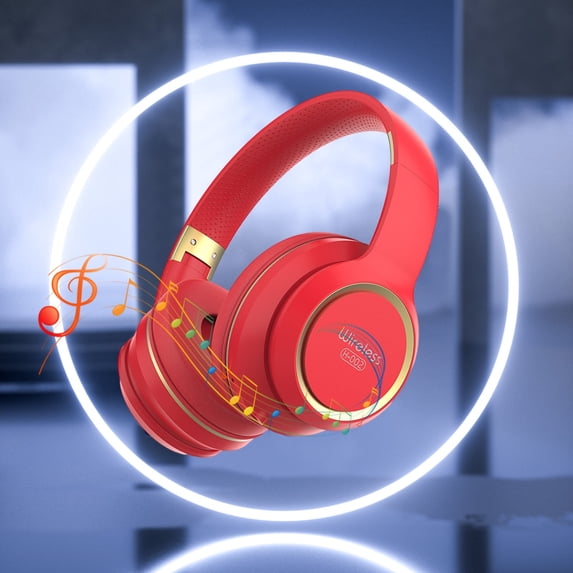 RKZDSR Folding Wireless Bluetooth Headset - Gaming Headset with Built-in Microphone