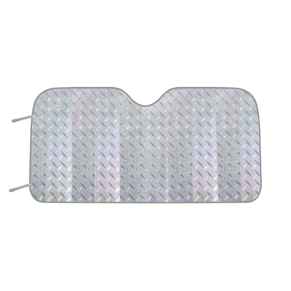 RKZDSR Front Windshield Sun Shade - Accordion Folding Double-sided Auto Sunshade For Medium And Small Car 51 X 23 Inch (Gray)