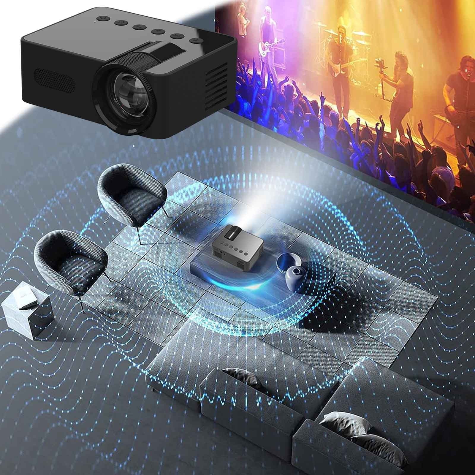 RKZDSR HD Wireless Mini Phone Projector New YT100 Portable Home