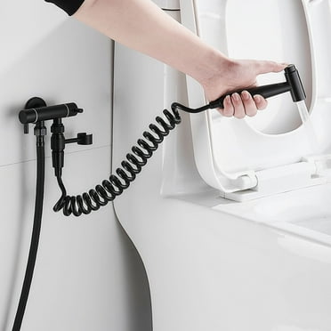 RKZDSR Hand Held Bidet Attachment for Toilets - 5 Ft Hose Handheld Toilet Bidet Sprayer for Intimate Care, Essential Bathroom Accessory for Hygiene and Comfort