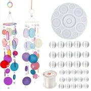 RKZDSR Handcrafted DIY Wind Chime Kit with Resin Epoxy and Silicone Mirror - Creative Home Decor Craft