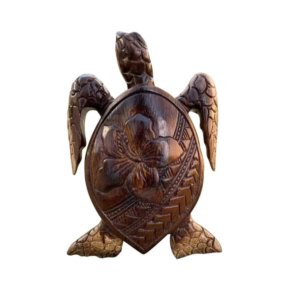 RKZDSR Hawaiian Turtle Resin Statue for Home Decor - Realistic Simulation Animal Garden Ornament