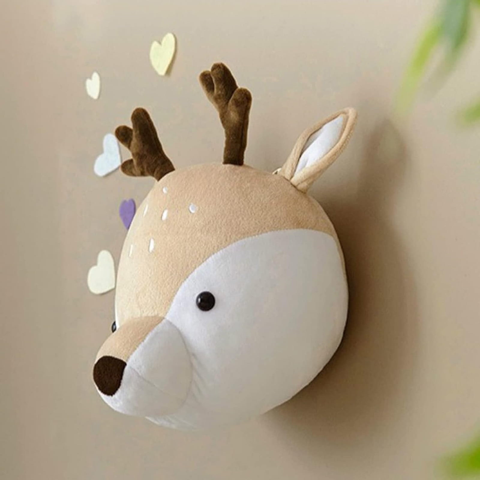 RKZDSR Head Wall Decor Plush Toys For Nursery, Cute Stuffed Head Wall