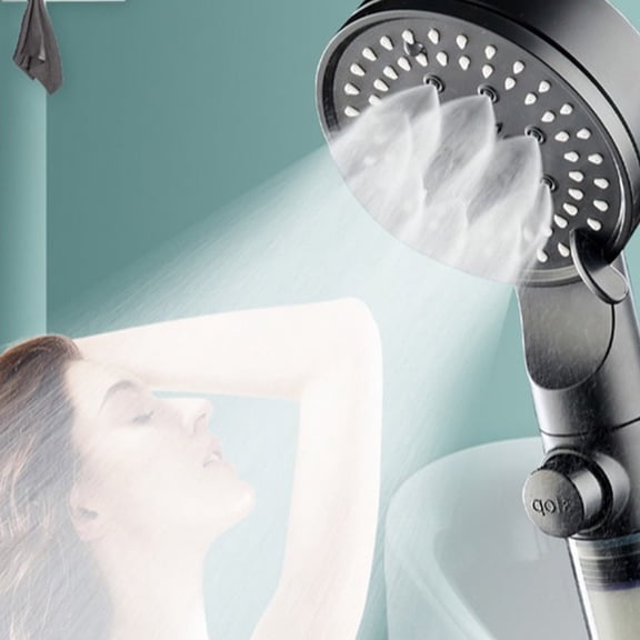 RKZDSR High-Pressure Handheld Showerhead with 6 Spray Modes - Ideal for Hard Water, Suitable for Elderly and Children, Perfect for Home Use