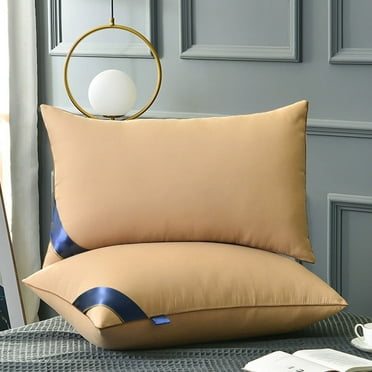RKZDSR Hotel-Grade Feather Velvet Pillow Core - Soft and Supportive Down Bed Pillow, Ideal for Back, Side, and Stomach Sleepers, Made with Skin-Friendly Cotton Fabric