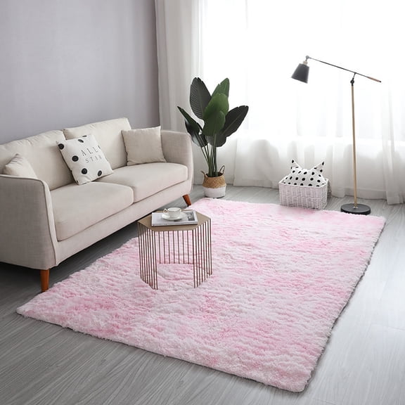 RKZDSR In-Stock Thickened Silk Wool Living Room Carpet: Solid Color Plush Carpet for Bedroom