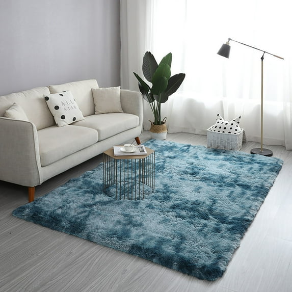RKZDSR In-Stock Thickened Silk Wool Living Room Carpet: Solid Color Plush Carpet for Bedroom