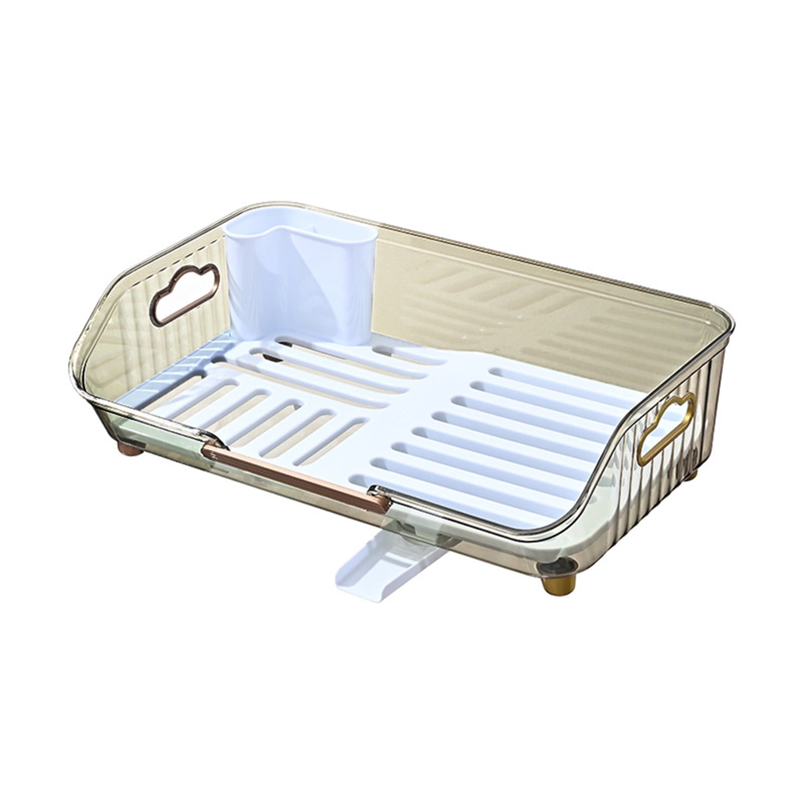 RKZDSR Kitchen Counter Dish Drying Rack with Drainboard - Dish Drainers ...