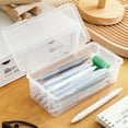 thumbnail image 1 of RKZDSR Large-Capacity Clear Organizer Box, Transparent Plastic Pencil Case with Stackable Design, Multipurpose Storage Container for Stationery & Supplies, 1 of 9