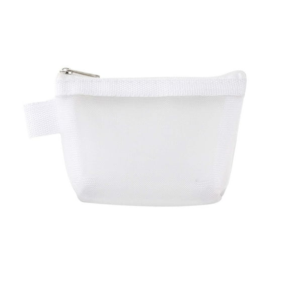 RKZDSR Large-Capacity Nylon Triangular Mesh Coin Purse - Multi-functional Key Bag, Card Case, and Coin Bag with Transparent Storage Design