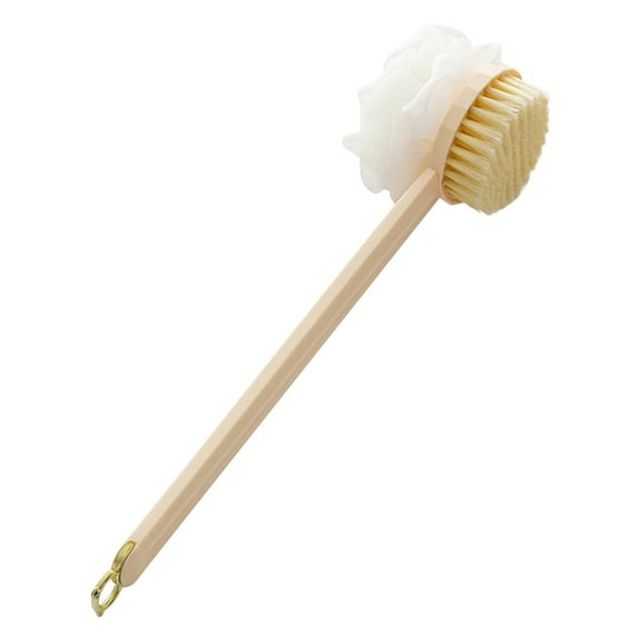 RKZDSR Long-Handled Bath Brush with Soft Bristles - Double-Sided Body Scrubber for Shower, Bathing, and Exfoliation