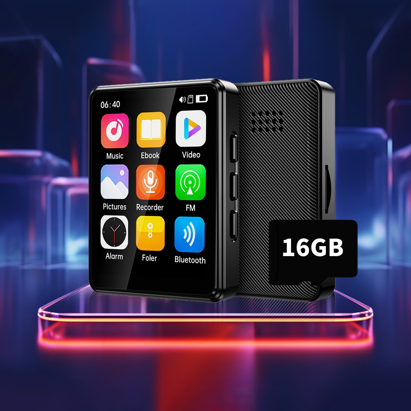 RKZDSR MP4 Music Player with Bluetooth Connectivity Portable