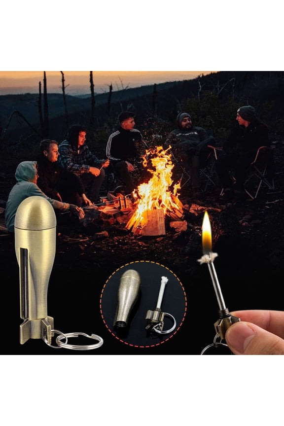 Metal 10000 Matches with Keychain Pendant, Portable Matches for Emergency or Outdoor Use