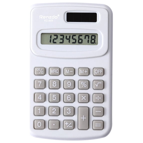 RKZDSR Portable Scientific Calculator with 8-Digit LCD Display | Durable Pocket Calculator for School and Office | Solar and Battery Powered for Everyday Use